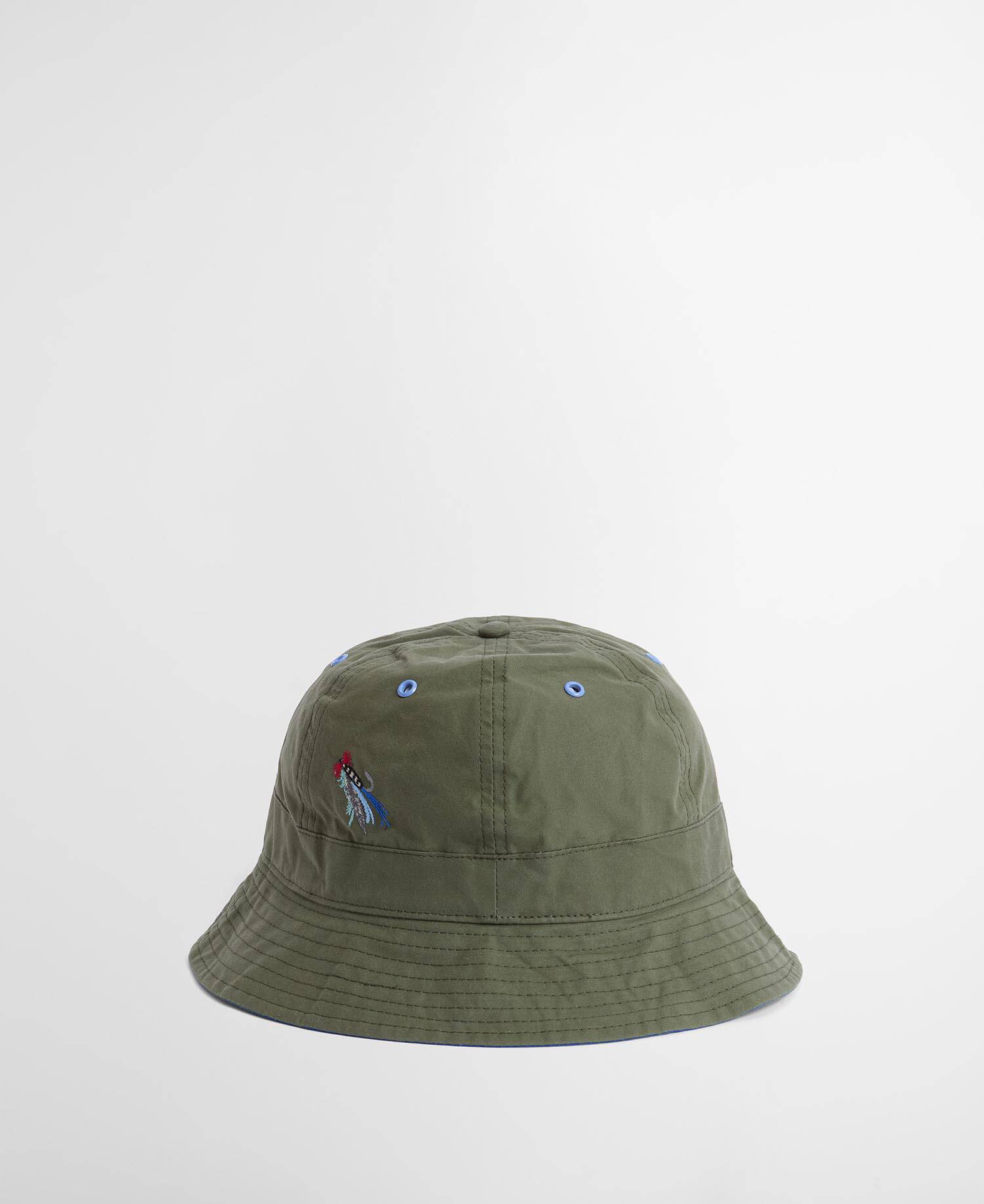 Paul Smith Loves Barbour Bucket Hat Domed Khaki image number 2