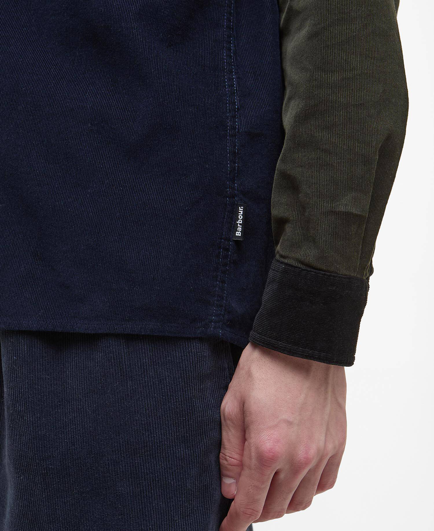 Patchwork Oversized Cord Shirt image number 4