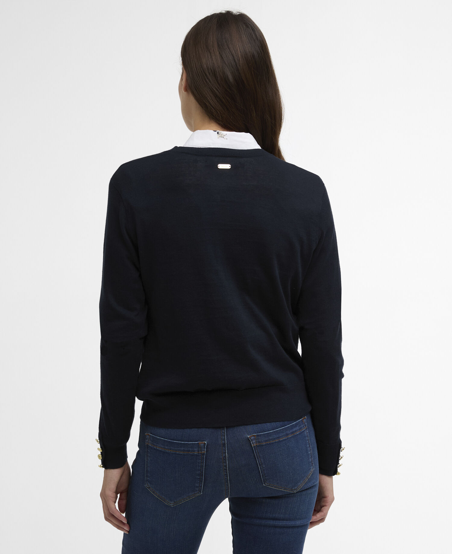 Clover Crew-Neck Jumper Navy