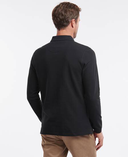 Essential Long-Sleeved Polo Shirt Classic Black