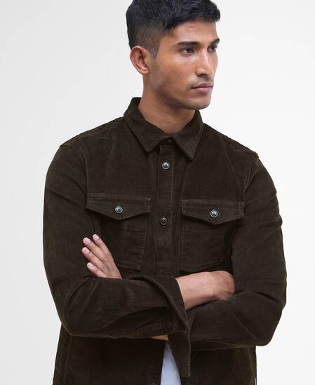 Camicia giacca in velluto rigato 