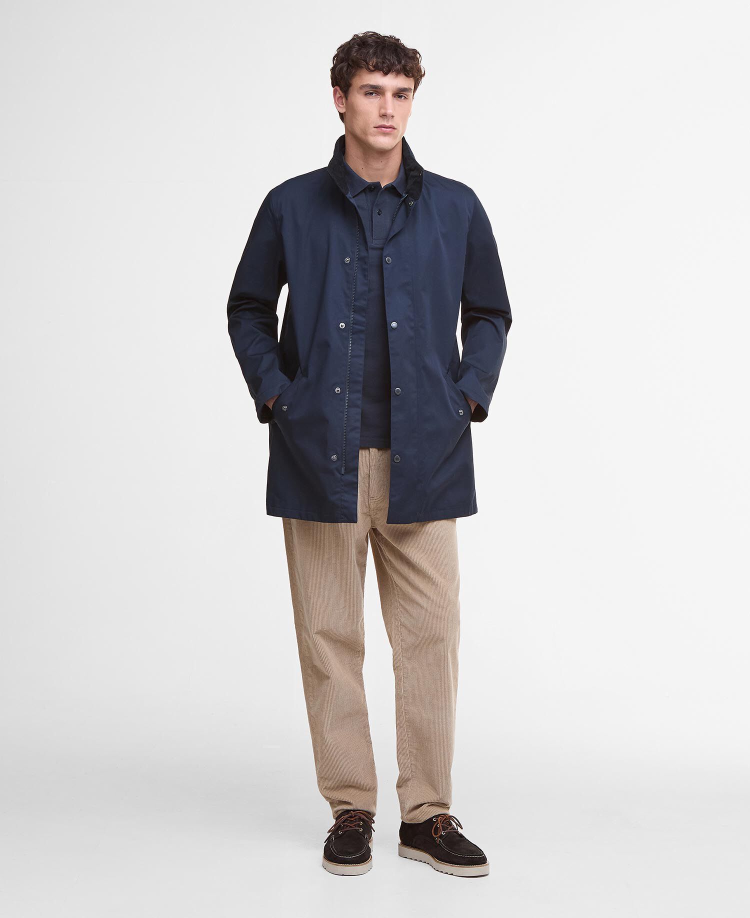 【美品】Barbour HIKING COAT 6oz 36 Barbour Hiking Waxed Cotton Jacket - Navy | Garmentory