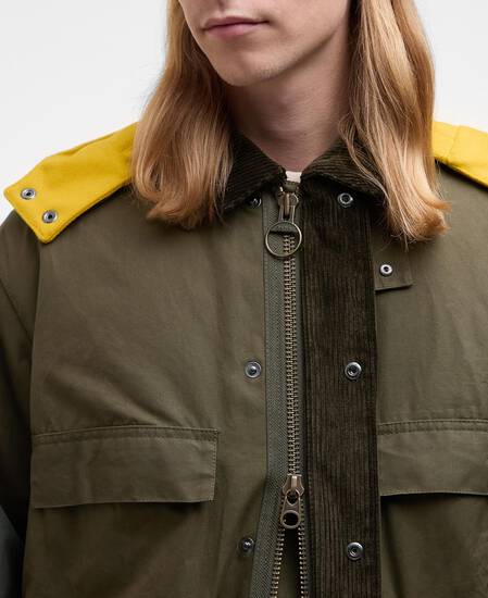 Barbour x Kaptain Sunshine Freizeitjacke Oversized Bedale Khaki Brown