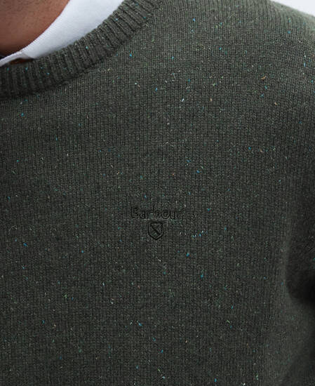 Essential Tisbury Crew-Neck Jumper Dark Seaweed