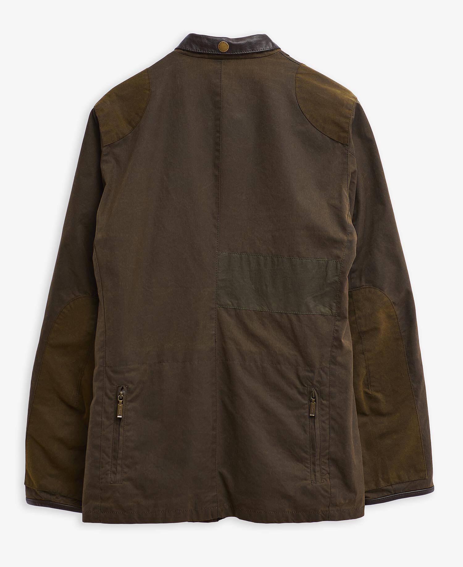 Barbour Re-Loved Beacon Waxed Jacket - Size L Olive image number 2
