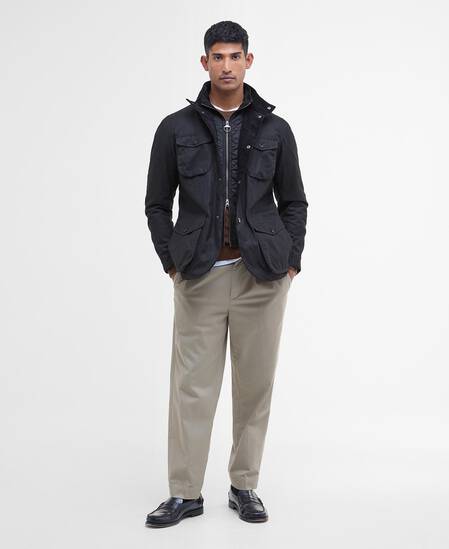 Ogston Waxed Jacket Black-Classic