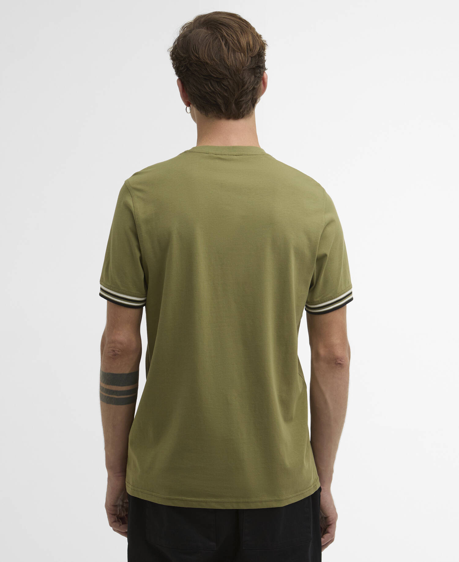 Burnwood Tipped Cuff T-Shirt Burnt Olive image number 2