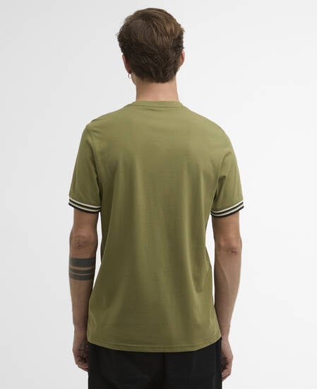 T-shirt Burnwood con fondo manica a contrasto Burnt Olive