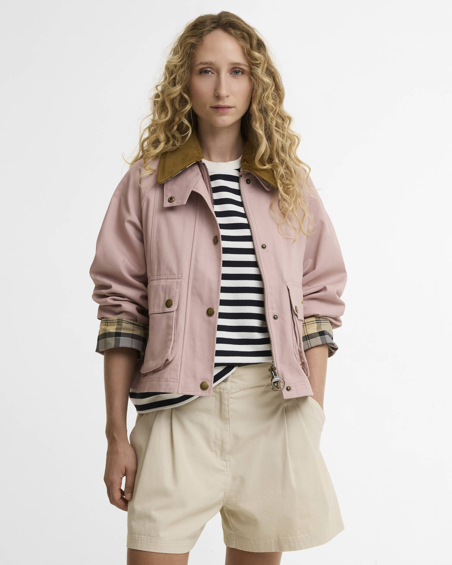 Giacca casual Beadnell dal taglio crop Gardenia/Dress/Beige image number 0