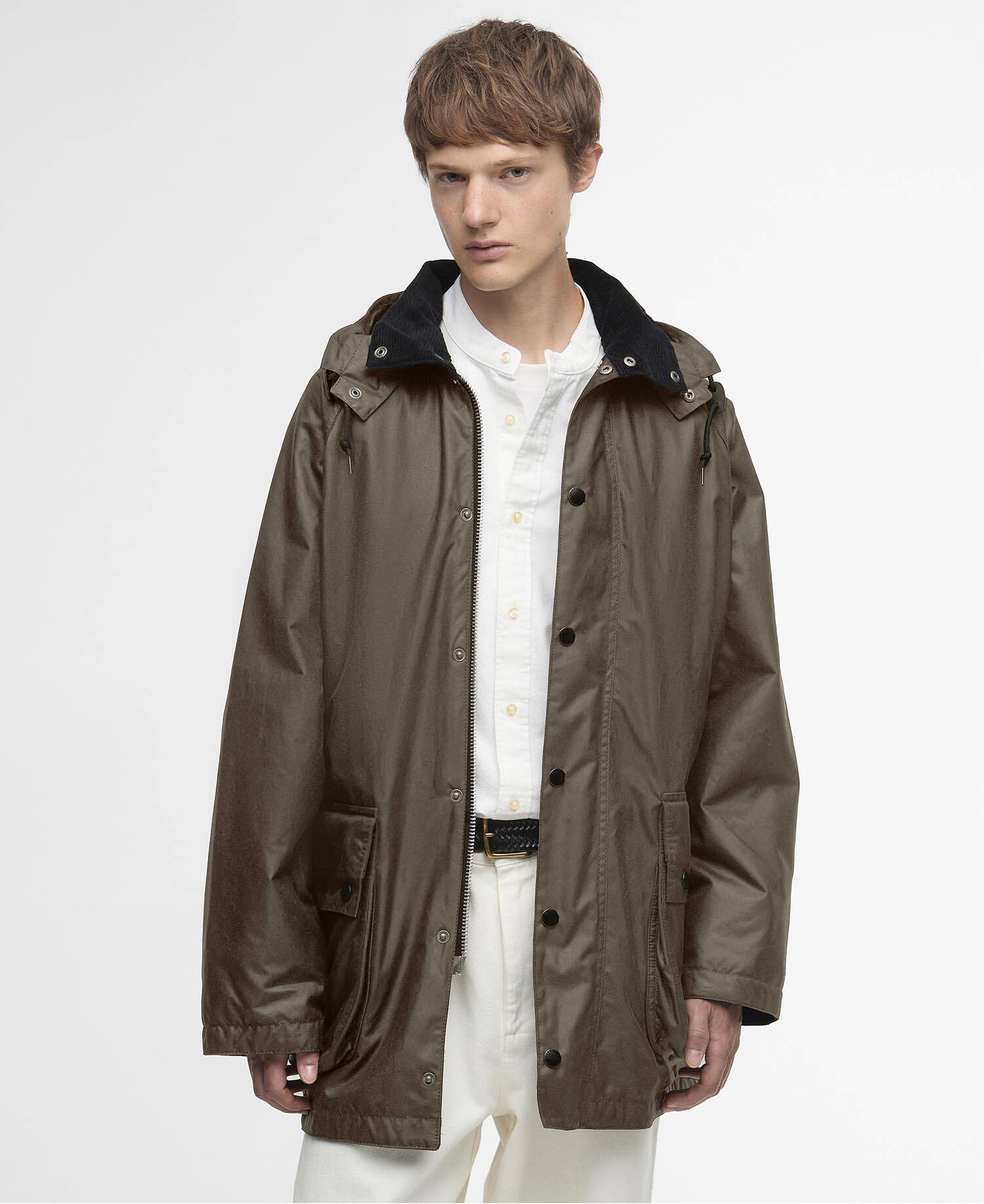 Barbour for Margaret Howell Waxed Parka Kelp image number 0