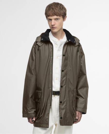 Barbour for Margaret Howell Waxed Parka Kelp