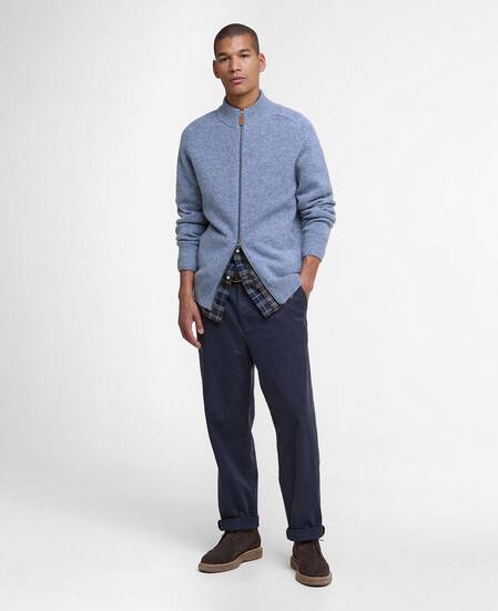Talder Zip-Up Jumper Bluestone