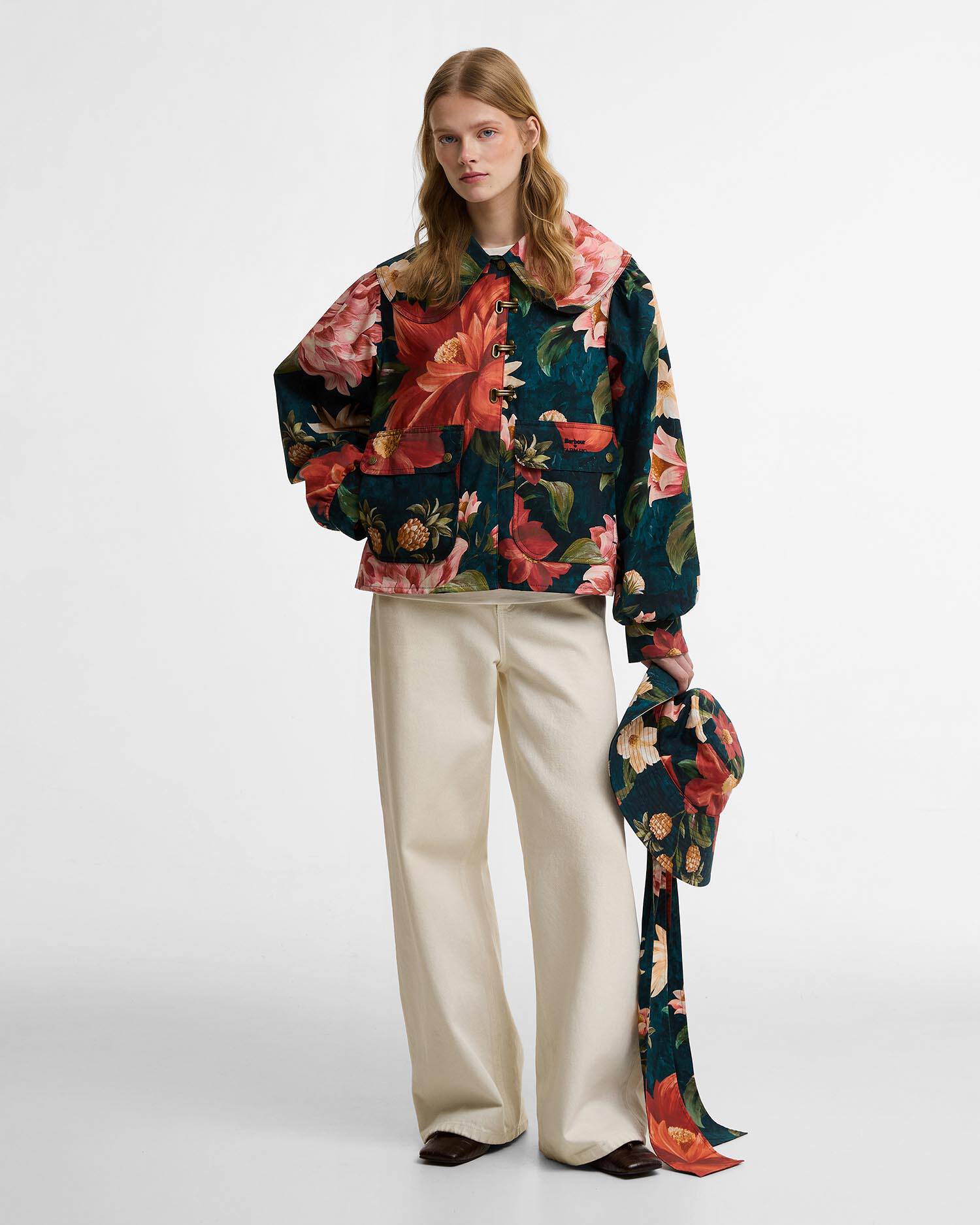 Barbour FARM Rio Wild Flower Casual Jacket Navy Wildflower/Flower Navy image number 1