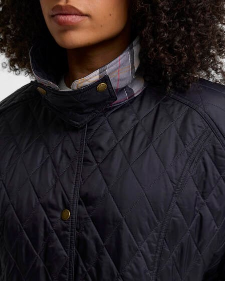 Summer Beadnell Plus-Size Quilted Jacket Navy