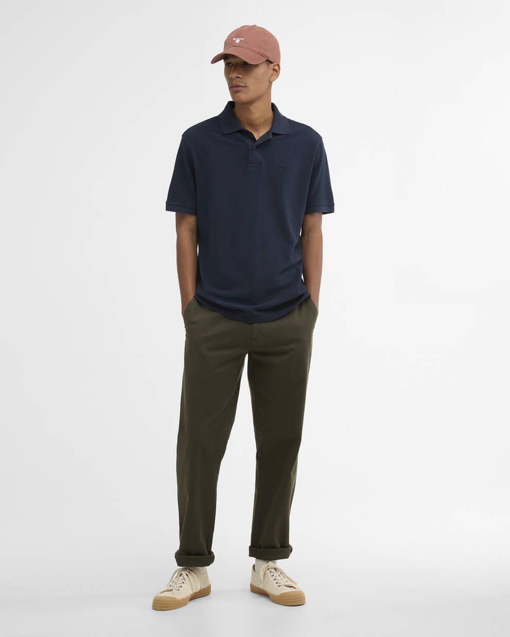 Poloshirt Washed Tartan Tailored Pique