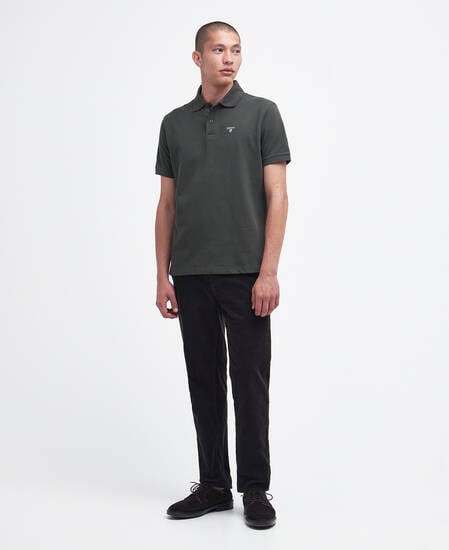 Tartan Pique Polo Shirt Forest Green