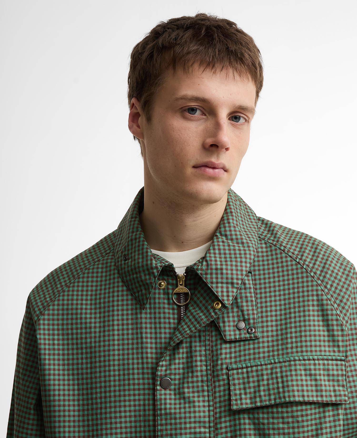 Giacca casual Transport Paul Smith Loves Barbour Green/Brown image number 3