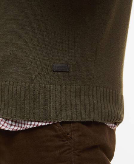 Kelson V-Neck Jumper Olive Kelson V-Neck Jumper Olive
