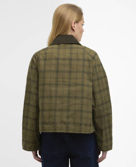 Freizeitjacke Tartan Cropped Beadnell Dusky Green Tartan/Highland