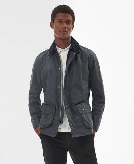 Ashby Waxed Jacket Grey-Classic