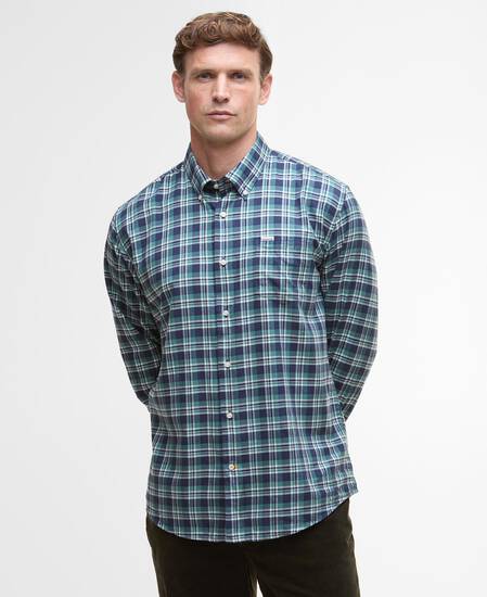 Turville Regular Long-Sleeved Shirt Mallard Green