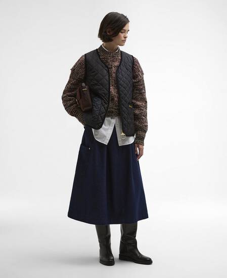 Heslerton Gilet Dark Navy/Black/Dress Tartan