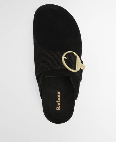 Kyra Closed Toe Sandal Black Suede