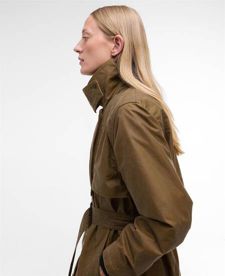 Trench doppiopetto cerato Barbour x Margaret Howell Sand