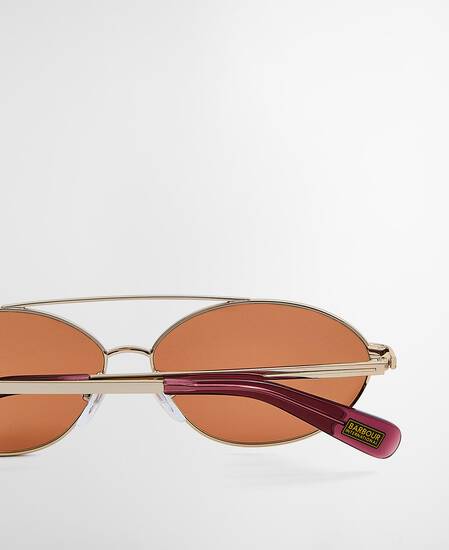 Oval Aviator Sunglasses Medium Gold