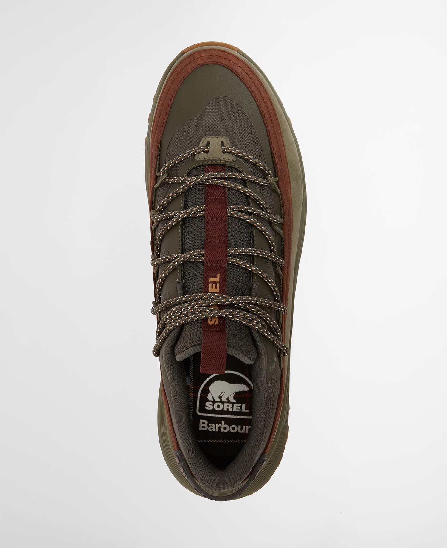 Barbour x SOREL Callsign Horizon GTX Waterproof Trainers Olive