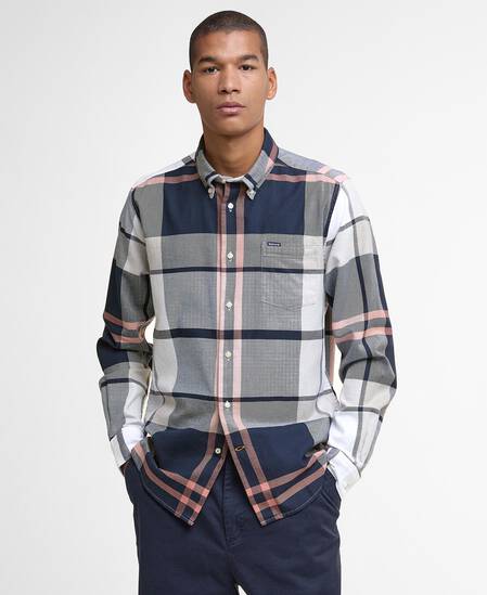 Dunoon Tailored Long-Sleeved Shirt Riverstone Tartan