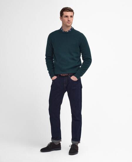 Essential Crew-Neck Jumper Evergreen