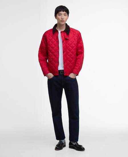 Oversized Transport Quilted Jacket Brick Red Oversized Transport Quilted Jacket Brick Red