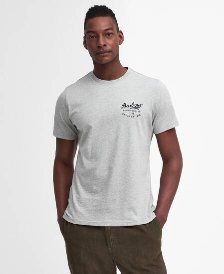 Script Graphic T-Shirt Grey Marl
