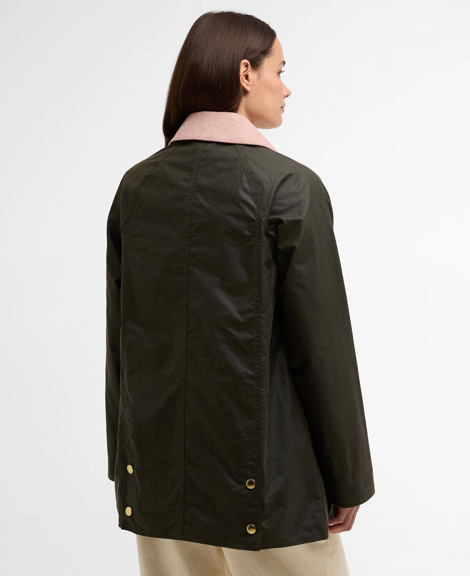 Wachsjacke Modern Beadnell Archive Olive/Ancient/Gardenia image number 2