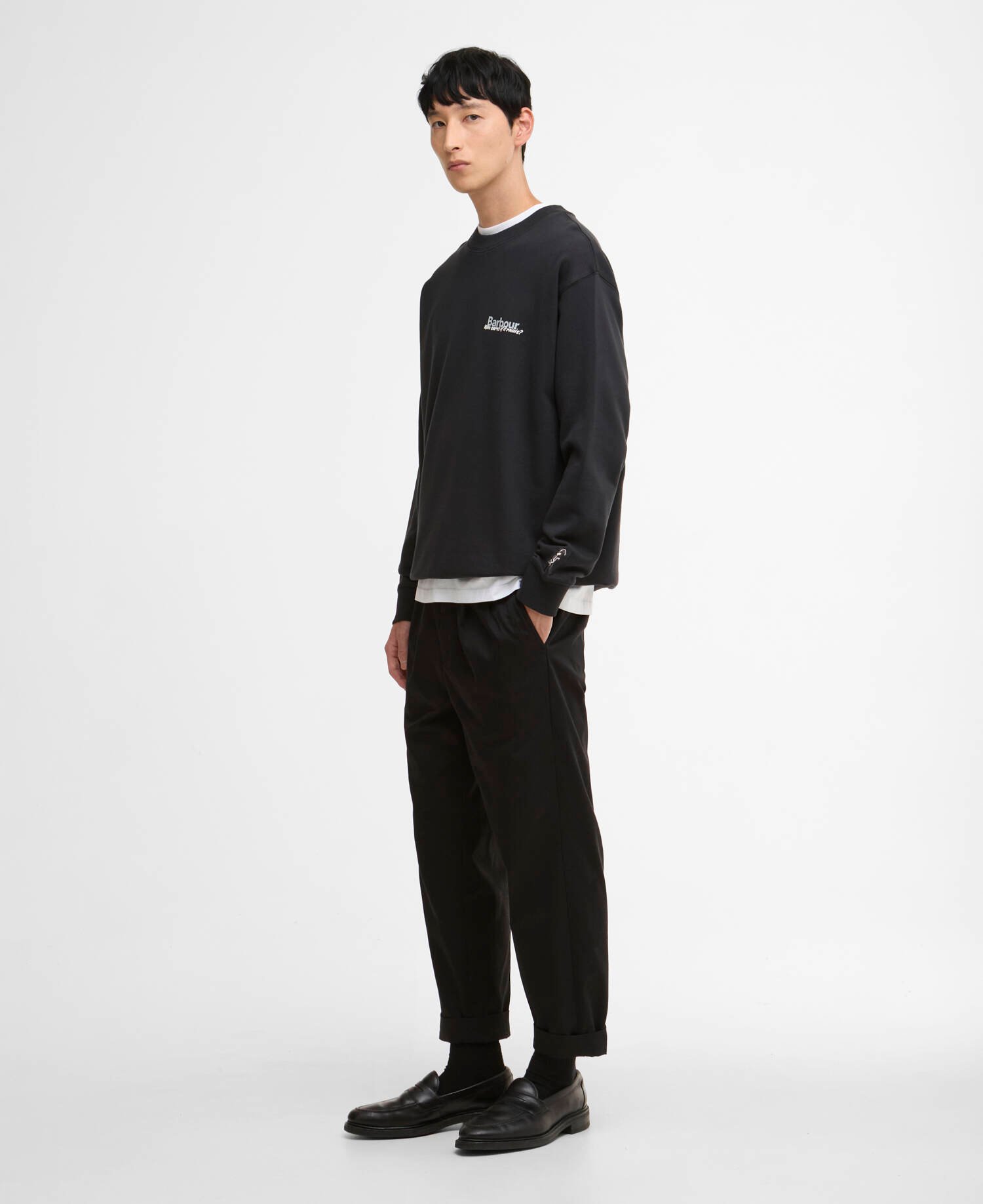 Water Resistant Oversized Sweatshirt Black image number 1