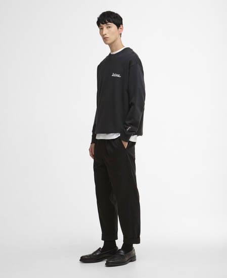 Water Resistant Oversized Sweatshirt Black