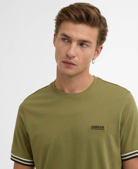 Burnwood Tipped Cuff T-Shirt Burnt Olive