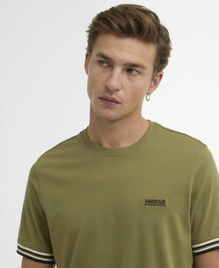 T-shirt Burnwood con fondo manica a contrasto Burnt Olive