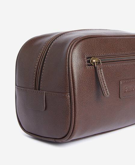 Leather Washbag Dark Brown Leather Washbag Dark Brown