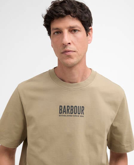 T-Shirt Morden Relaxed Graphic Grey Olive