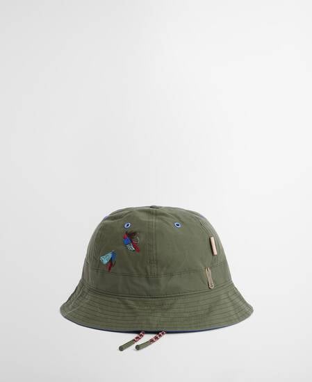 Paul Smith Loves Barbour Bucket Hat Domed Khaki