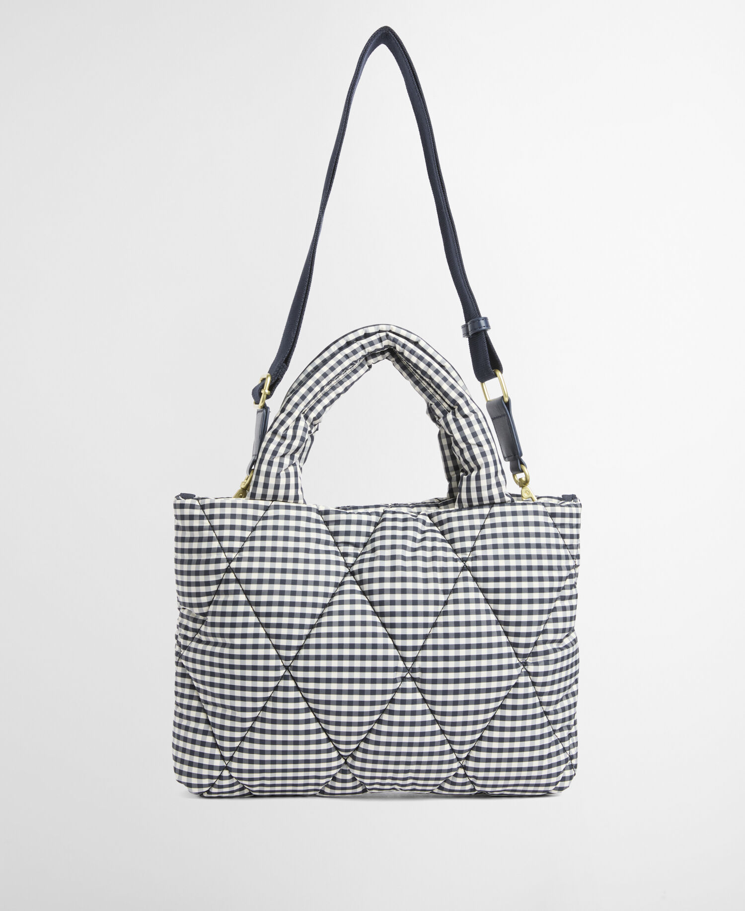 Riah Mini Quilted Tote Bag Gingham Check