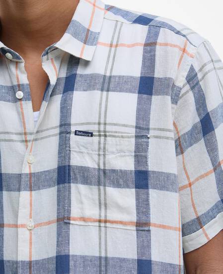 Croft Short-Sleeved Shirt Sea Haze Tartan
