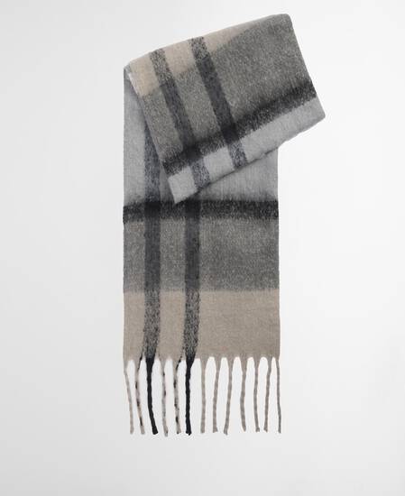 Sciarpa Isla Tartan Boucle Monochrome Tartan