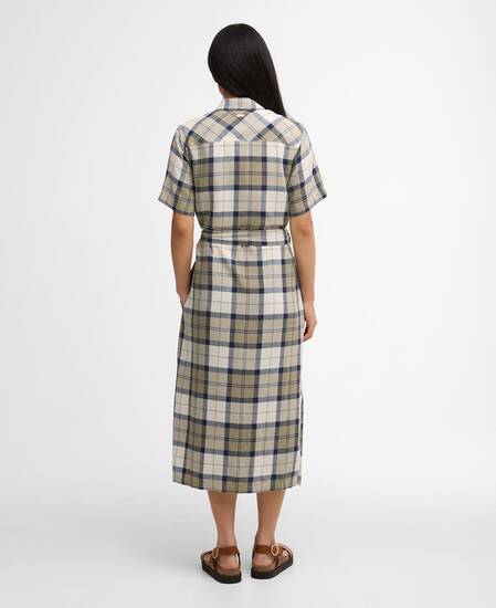 Fern Tartan Midi Dress Dress Navy Tartan
