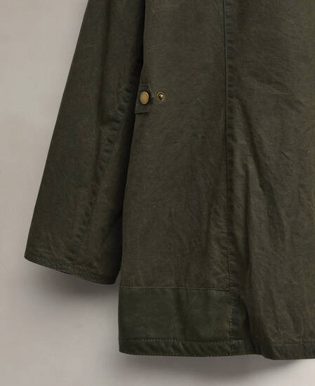Barbour Re-Loved Defence Waxed Jacket - Size 18 Olive