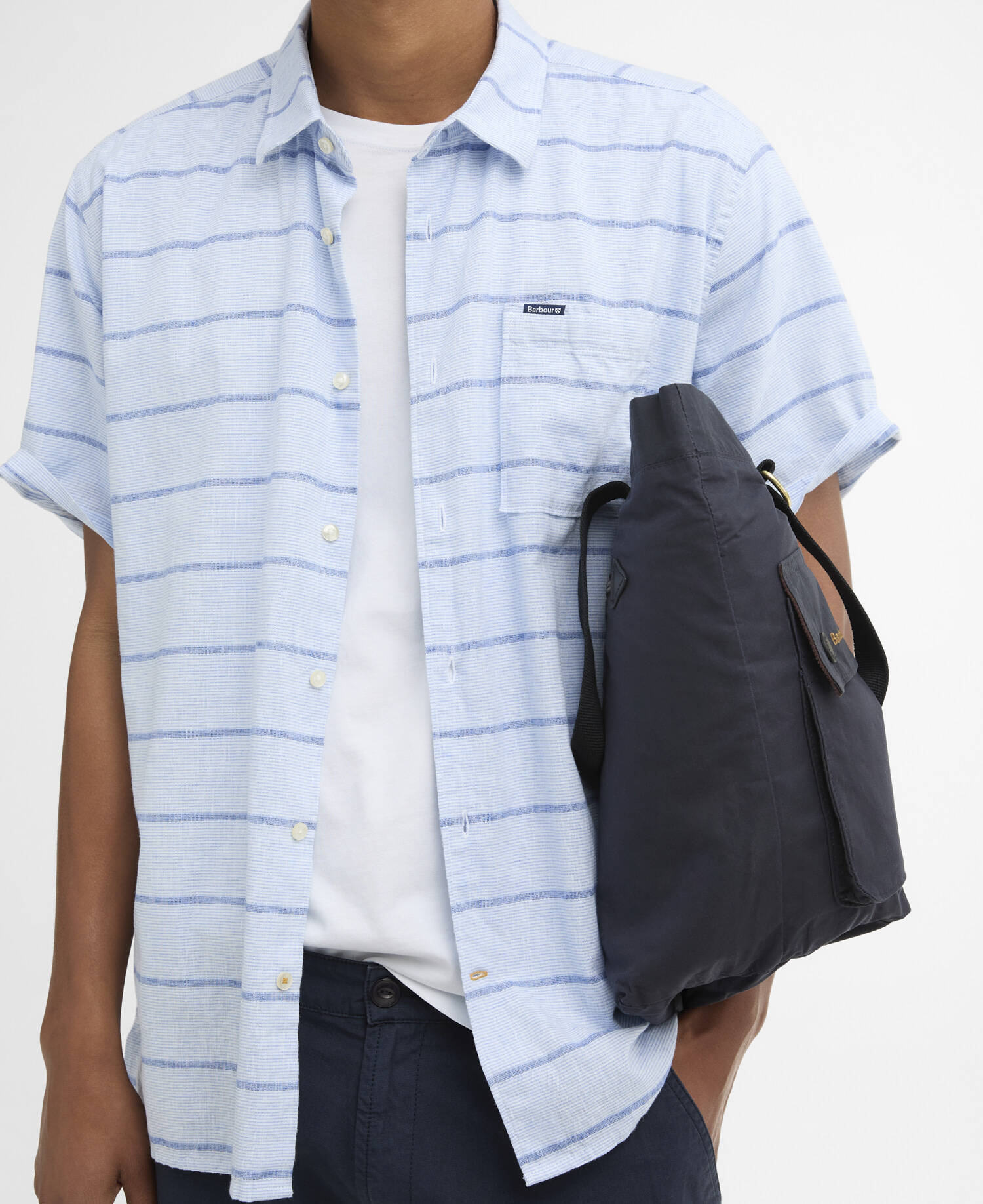 Kurzarmhemd Faverdale Striped Blue image number 3