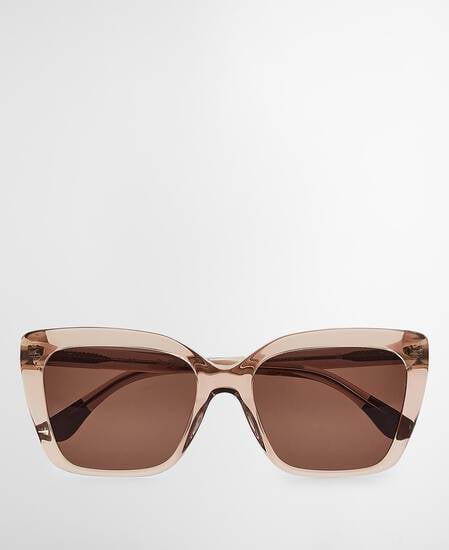 Square Cat Eye Sunglasses c2 Light Brown