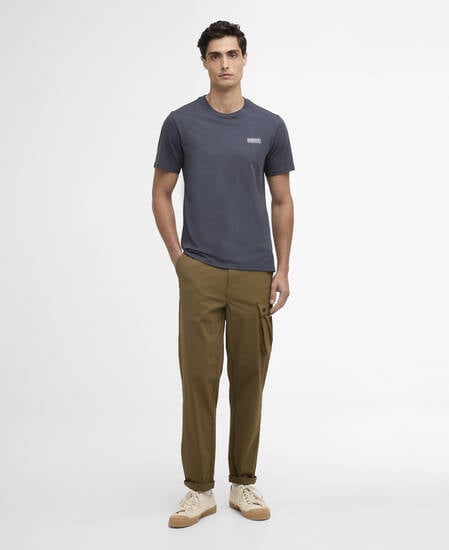 T-shirt con logo piccolo Storm Grey